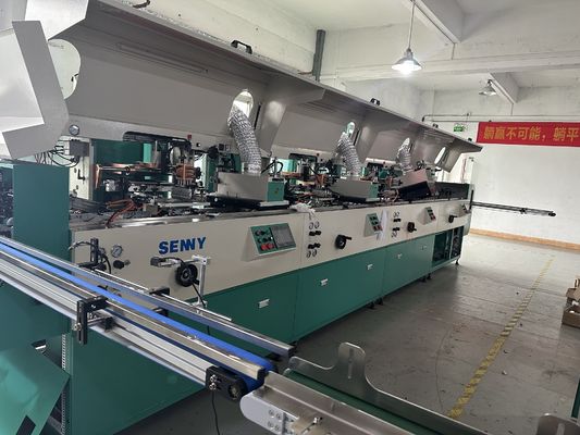 85pcs/Min زجاجة زجاجية متعددة الألوان طابعة شاشة آلية خطية نوع معدن المعدات