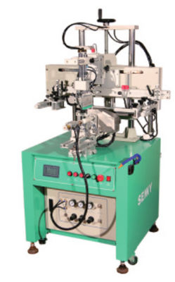 آلة طباعة الشاشة شبه الأوتوماتيكية CNC 600pcs / Hr لزجاجة الشكل المنحني