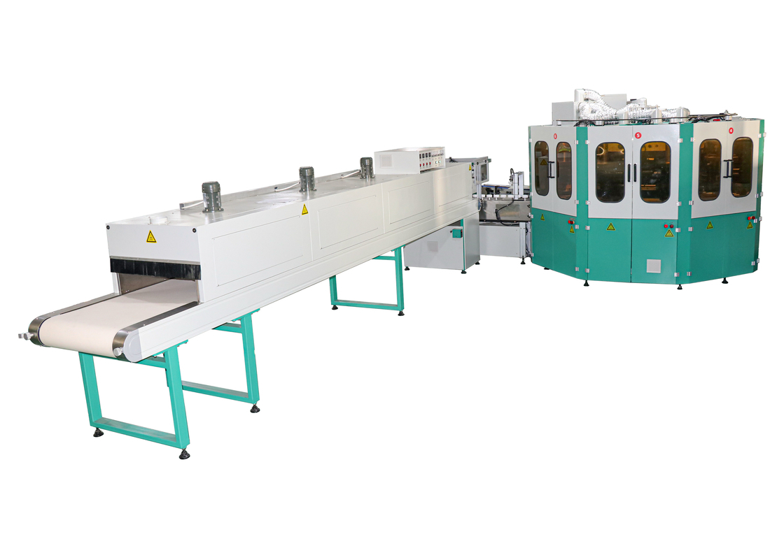 1-6 ألوان طابعة شاشة CNC مع تقوية الأشعة فوق البنفسجية لقناني تغذية الأطفال وكؤوس السب
