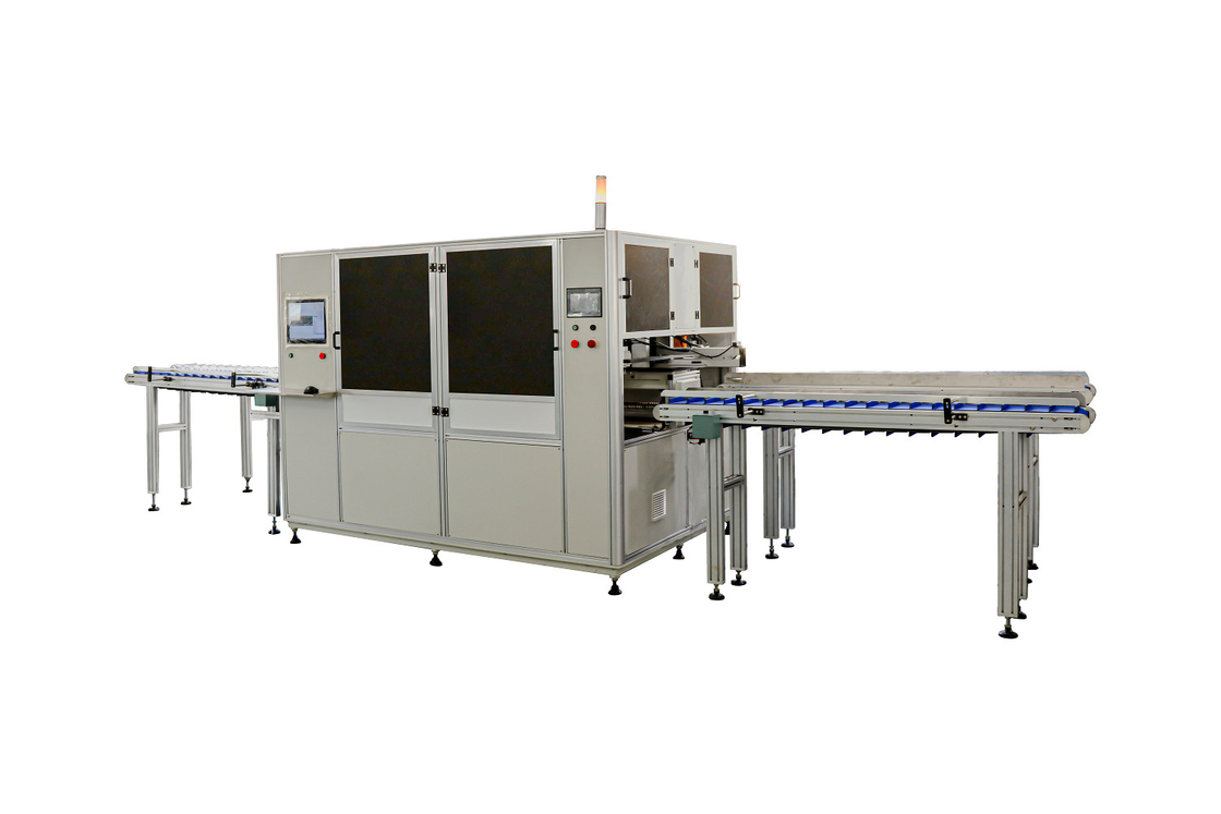 طابعة شاشة زجاجية ملونة مدفوعة بمؤازرة باستخدام عمود مزدوج Uv Ink Linear Track