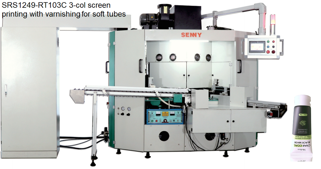 آلة طباعة الشاشة الأنبوبية الأوتوماتيكية ذات 4 محطات 50 قطعة/دقيقة 6 بار