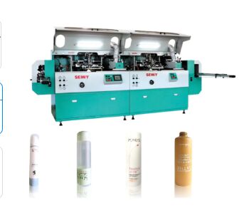 آلة طباعة الشاشة الأنبوبية 12 لونًا 5000 قطعة/ساعة 250x200 مم للحاويات