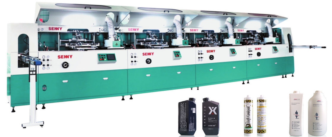 OEM 6000pcs / Hr 8 آلة طباعة الشاشة الملونة للحاوية