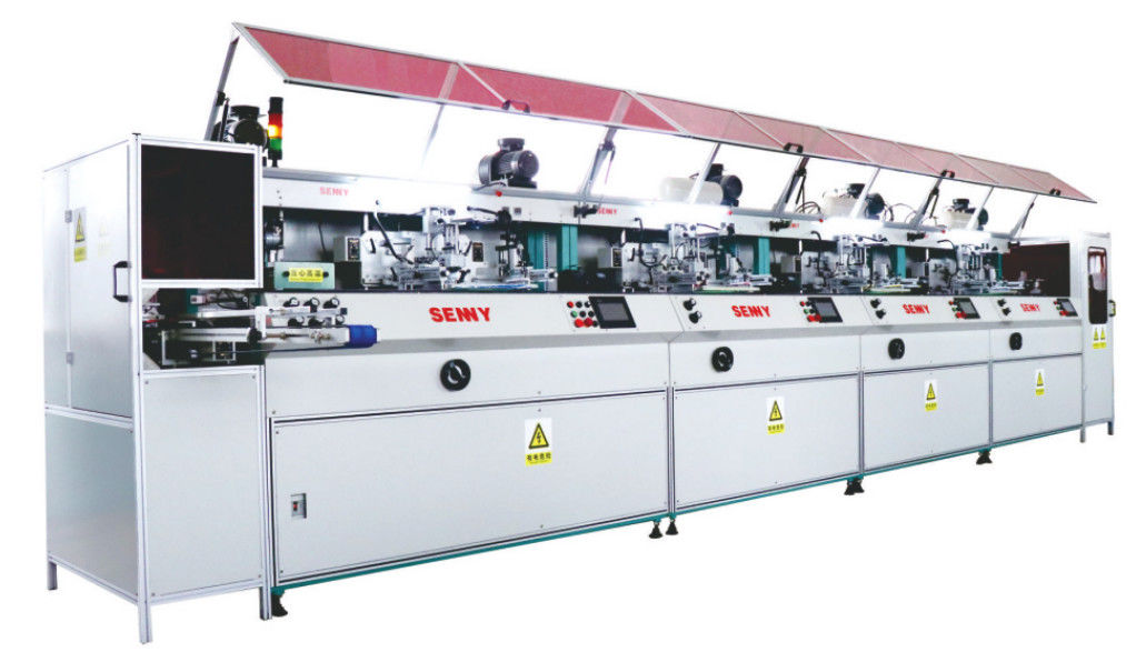 6000pcs / Hr 12 لون زجاجة آلة طباعة الشاشة الحريرية شهادة CE